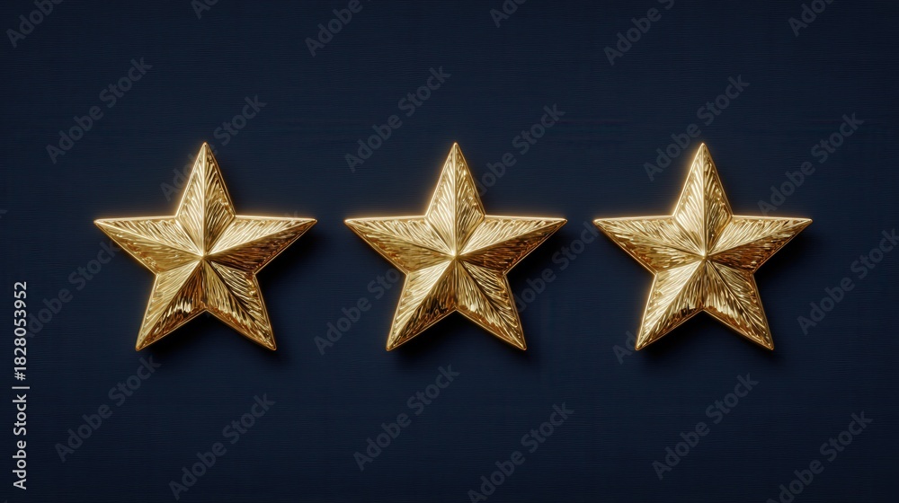 Obraz premium Three stars on a solid background