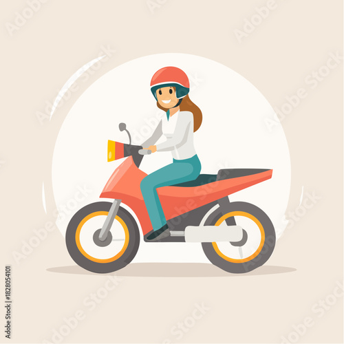 girl on a motorcycle