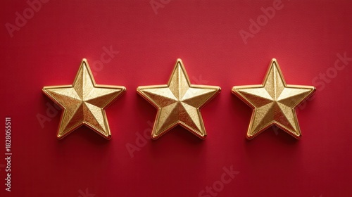 Three stars on a solid background