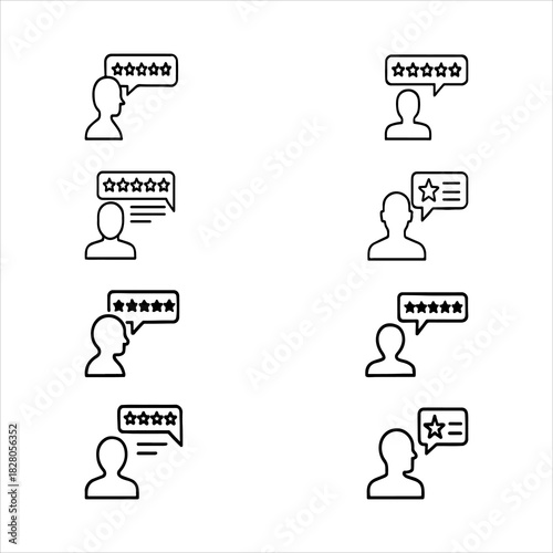 A Professional Evaluation Review Icon Symbol, Showcasing Feedback and Rating in a Flat Design Minimalist Vector for Digital Business Quality Success Analysis.