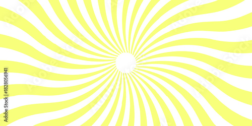Ray stripes Funky ray elements, circle motifs, reminiscent of circus themes. Striped abstract twisted illusion background patterns. Comic light sunrise illustration bright sun beam starburst texture.