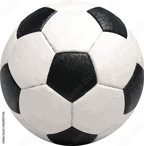 Classic soccer ball ready for the game, isolated