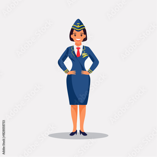 Happy Nurse Driving Yellow Scooter Under Blue Sky with Clouds on Isolated White Background