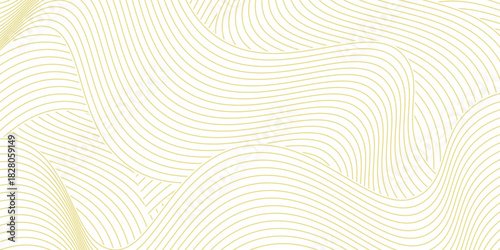 Yellow instant noodles, pasta, and spaghetti textures with geometric wavy lines. modern.