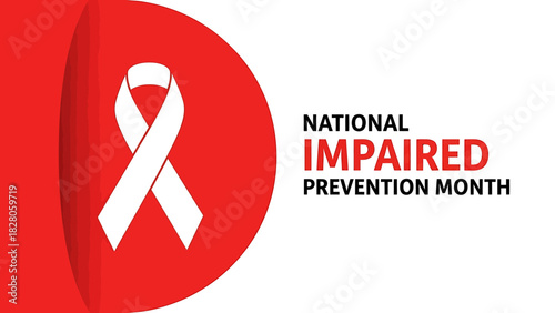 National impaired prevention month awareness symbol background