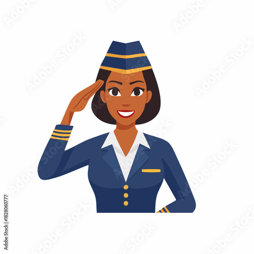 Happy Nurse Driving Yellow Scooter Under Blue Sky with Clouds on Isolated White Background