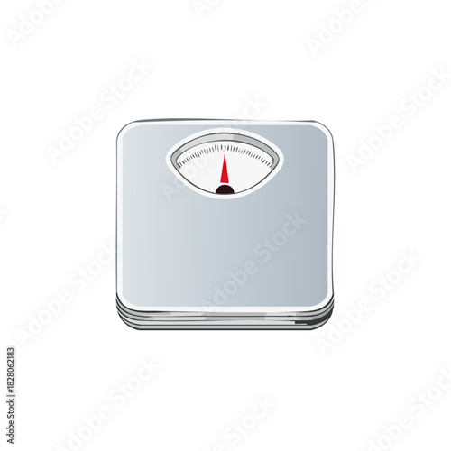 Analog Scale Illustration Weight Measuring Device Fitness Body Measurement