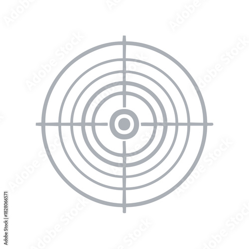 Silver Target Aiming Concept for Business Goal Setting and Precision Shooting