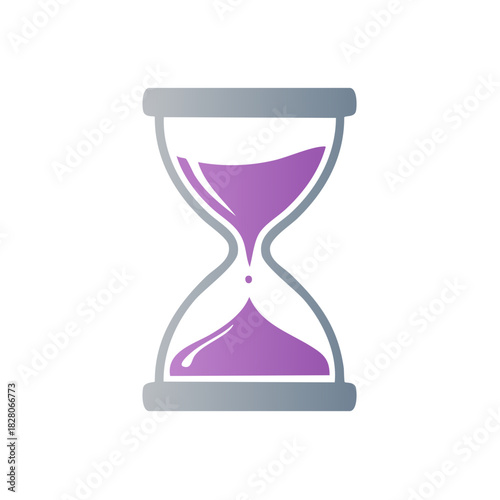 Abstract hourglass illustration of time running out or passing concept