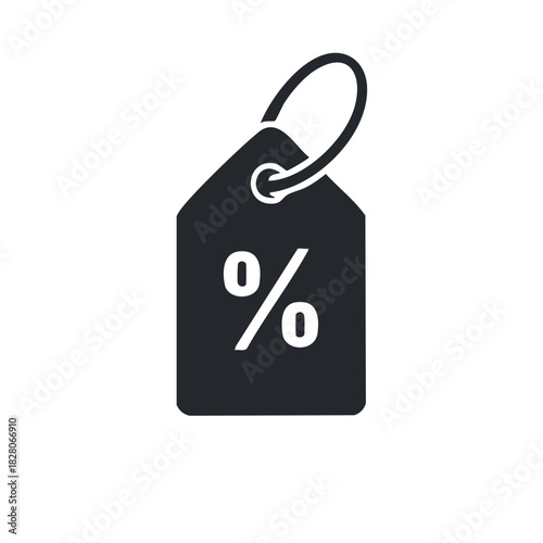 Sale Tag with Percent Symbol