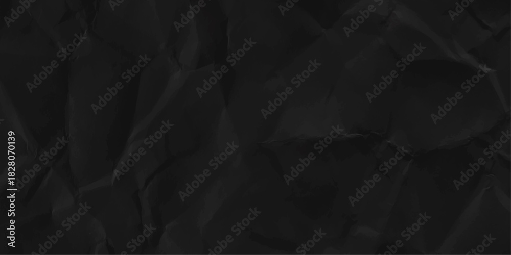 Obraz premium Black crumpled paper texture pattern. close up white crumpled paper background. Top view.
