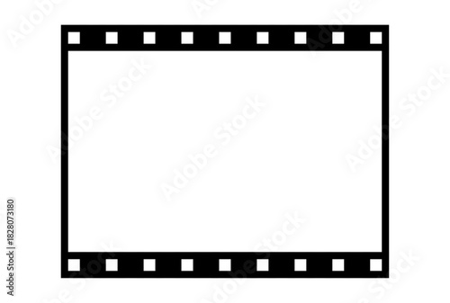 Marco de tira de película fotográfica o cinematográfica silueta vectorial
