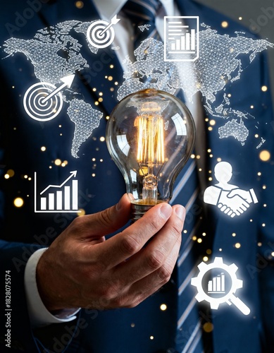 Businessman Presenting Creative Solutions