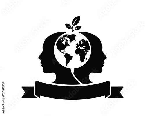 Global Thinking Environment Concept with Earth 