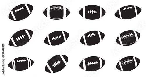 Set of American Football icon, American Football vector collection