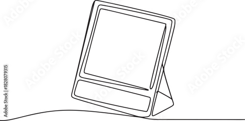 Continuous one line drawing of Photo frame. Single line drawing illustration of Photo frame polaroid. one line Icon drawing