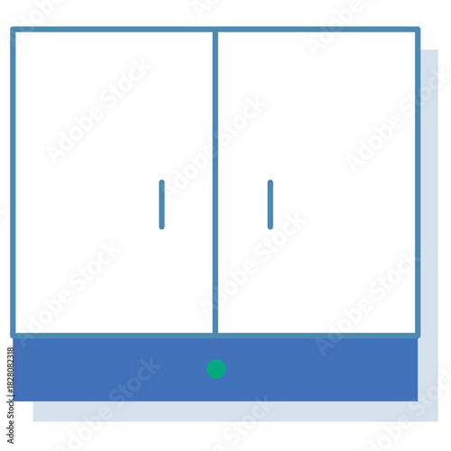 Closet Icon, Clothing Closet, Wardrobe Storage, Organized Closet, Garment Cabinet, vector