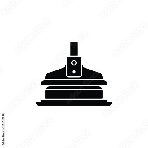 Black silhouette of a vacuum cleaner head vector