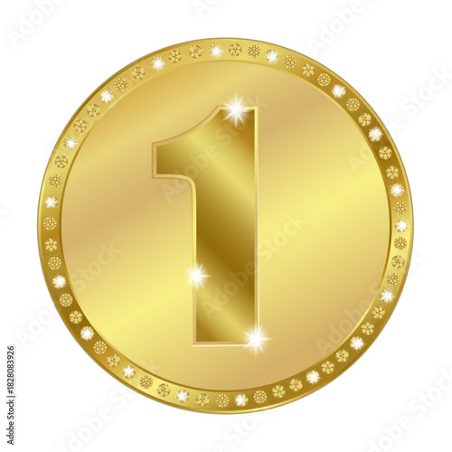 Vector gold award with glitter and diamonds. Winner's wreath. Best. EPS10