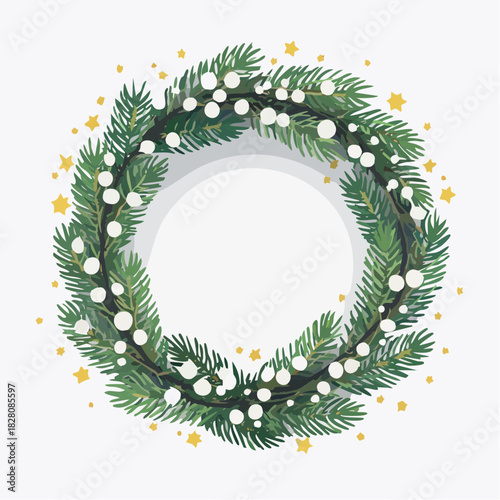 Decorazione, ghirlanda e cornice natalizia