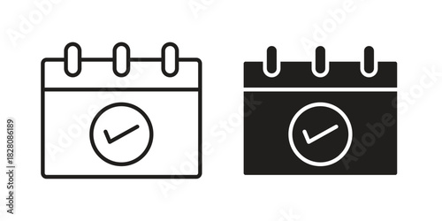 Appointment icon line illustration background. icon concept vector