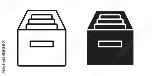 Archive icon line illustration background. icon concept vector