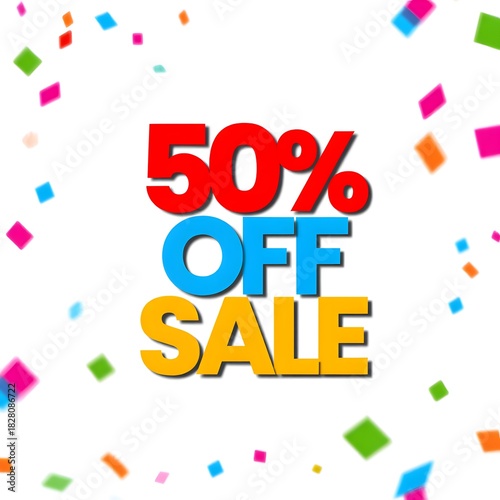 50 OFF SALE banner background commercial discount savings promotion