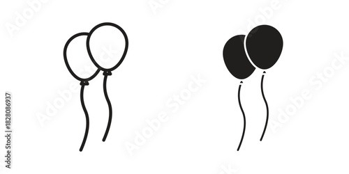 Balloon icon line illustration background. icon concept vector