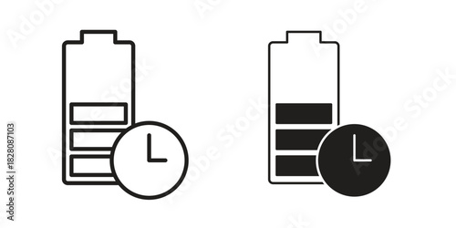 Battery life icon line illustration background. icon concept vector