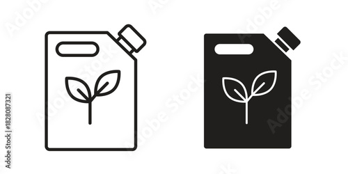 Biofuel canister icon line illustration background. icon concept vector