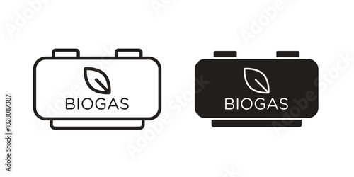 Biogas icon line illustration background. icon concept vector