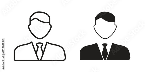 Businessman icon line illustration background. icon concept vector