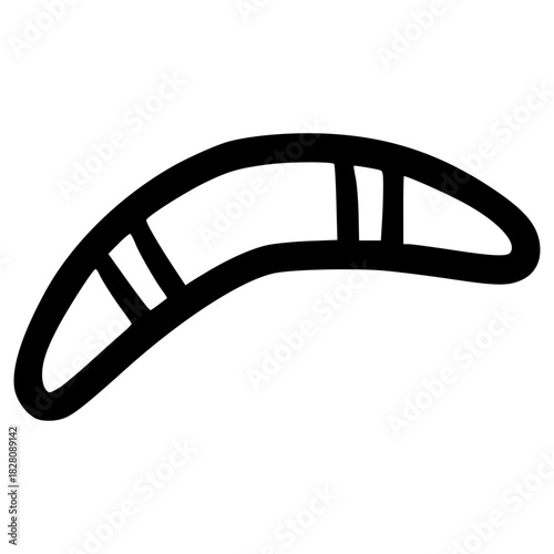 doodle boomerang illustration hand drawn outline vector
