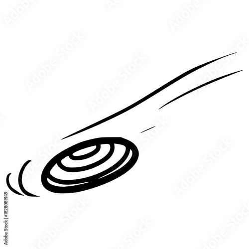 doodle frisbee illustration hand drawn outline vector