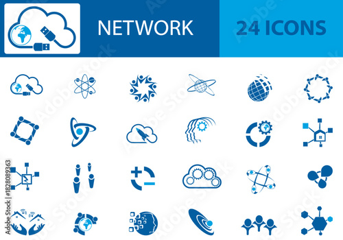 Netzwerk und Internet Icons Sammlung, Netzwerk Icons, Internet Icons, Icons Sammlung, Icons Set