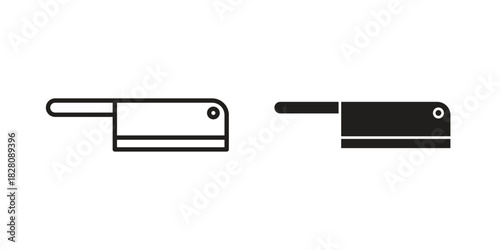 Chopper knife icon line illustration background. icon concept vector