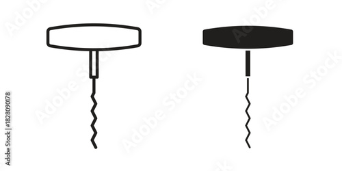 Corkscrew icon line illustration background. icon concept vector