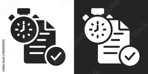 Sla Icon In Black And White Glyph Style