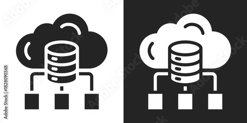 Infrastructure Icon In Black And White Glyph Style