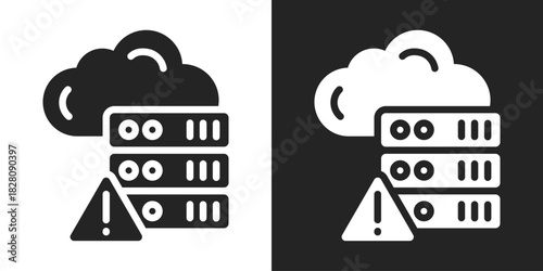 Fault Tolerant Design Icon In Black And White Glyph Style