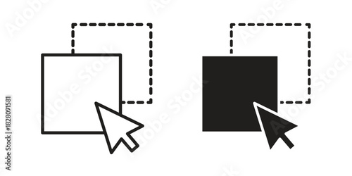 Drag and drop icon line illustration background. icon concept vector