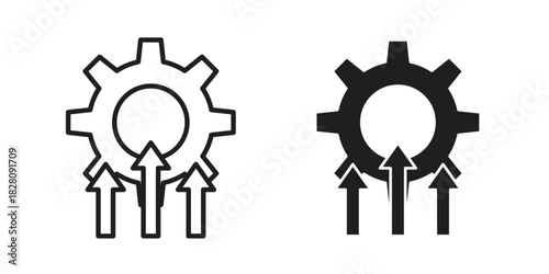 Efficiency icon line illustration background. icon concept vector