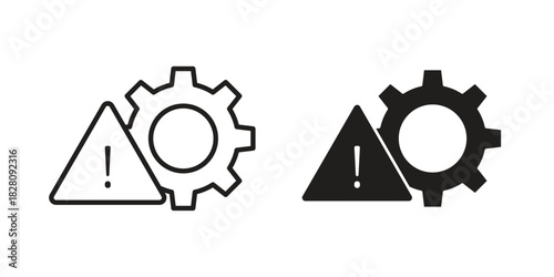 Failure icon line illustration background. icon concept vector