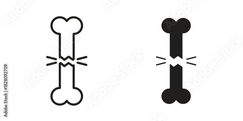 Fracture icon line illustration background. icon concept vector