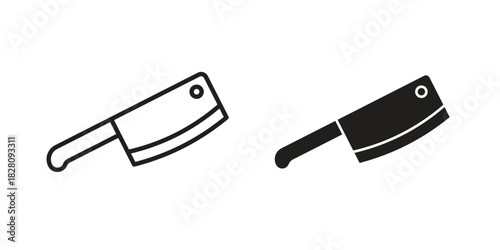 Hatchet icon line illustration background. icon concept vector