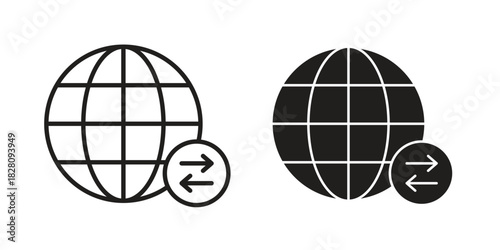 Import export icon line illustration background. icon concept vector