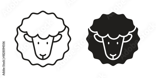 Lamb icon line illustration background. icon concept vector