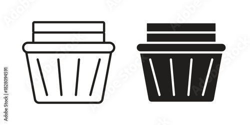 Laundry basket icon line illustration background. icon concept vector