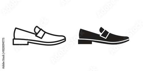 Loafer icon line illustration background. icon concept vector