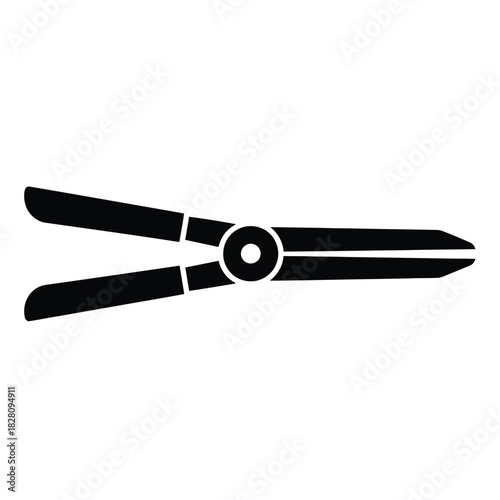 Black wire stripper tool icon on white background vector